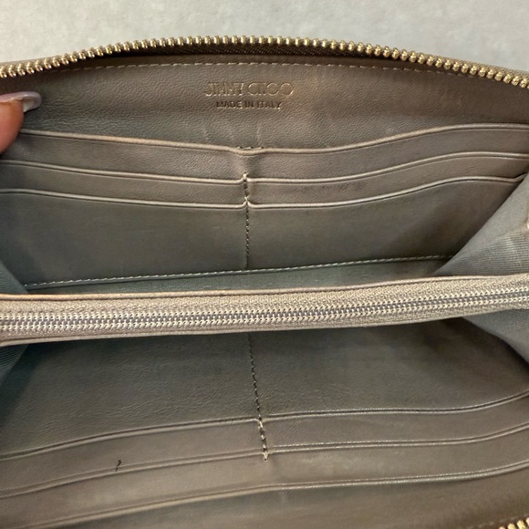 Jimmy Choo Fillipa Taupe Wallet with Star Accents Full inclusion - Picture 9 of 15